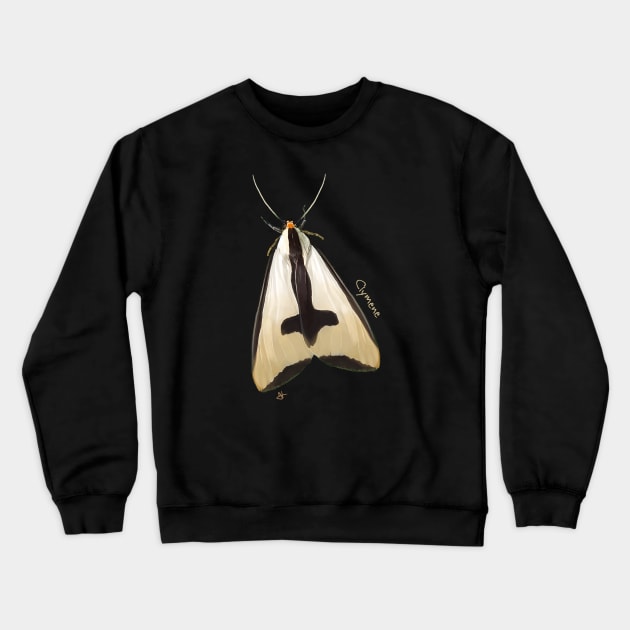 Clymene Moth Hidin', Clymene Moth Showin' Crewneck Sweatshirt by John Himmelman